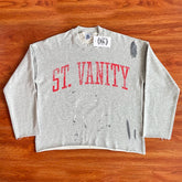 SAINT VANITY Retro Fashion Print Casual Sweatshirt and Shorts Set