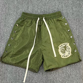 SAINT VANITY Embroidered Button-Up Casual Sports Shorts