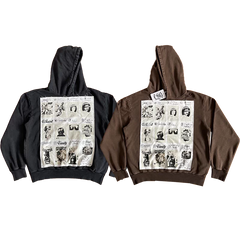 SAINT VANITY Printed Fabric Casual Hooded Sweatshirt