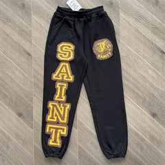 SAINT VANITY Pants - Letterprint American Casual Pure Cotton Long Pants