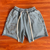 SAINT VANITY ins same style wash water used rivet casual sports shorts