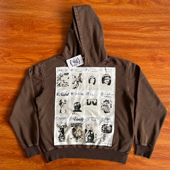 SAINT VANITY Printed Fabric Casual Hooded Sweatshirt