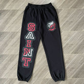 SAINT VANITY Pants - Letterprint American Casual Pure Cotton Long Pants