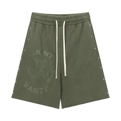 SAINT VANITY Washed Water Drilling Shorts, Five-Piece Set