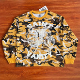 SAINT VANITY Vintage Camouflage Print Casual Long-Sleeved T-shirt