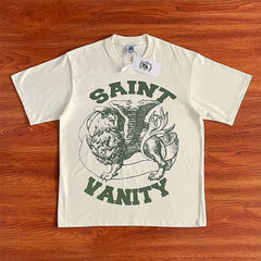 SAINT VANITY休闲短袖T恤 2024秋季ins风字母印花圆领设计 (3)