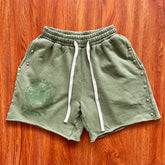 SAINT VANITY ins same style washed water distressed rivet casual sports shorts