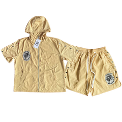 SAINT VANITY Zippered Embroidered Casual Sports Set