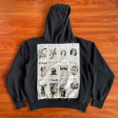 SAINT VANITY Printed Fabric Casual Hooded Sweatshirt