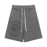 SAINT VANITY Washed Water Drilling Shorts, Five-Piece Set