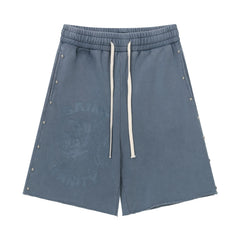 SAINT VANITY Washed Water Drilling Shorts, Five-Piece Set