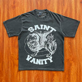 SAINT VANITY ins Same Style Letter Printed Casual Short Sleeve T-shirt