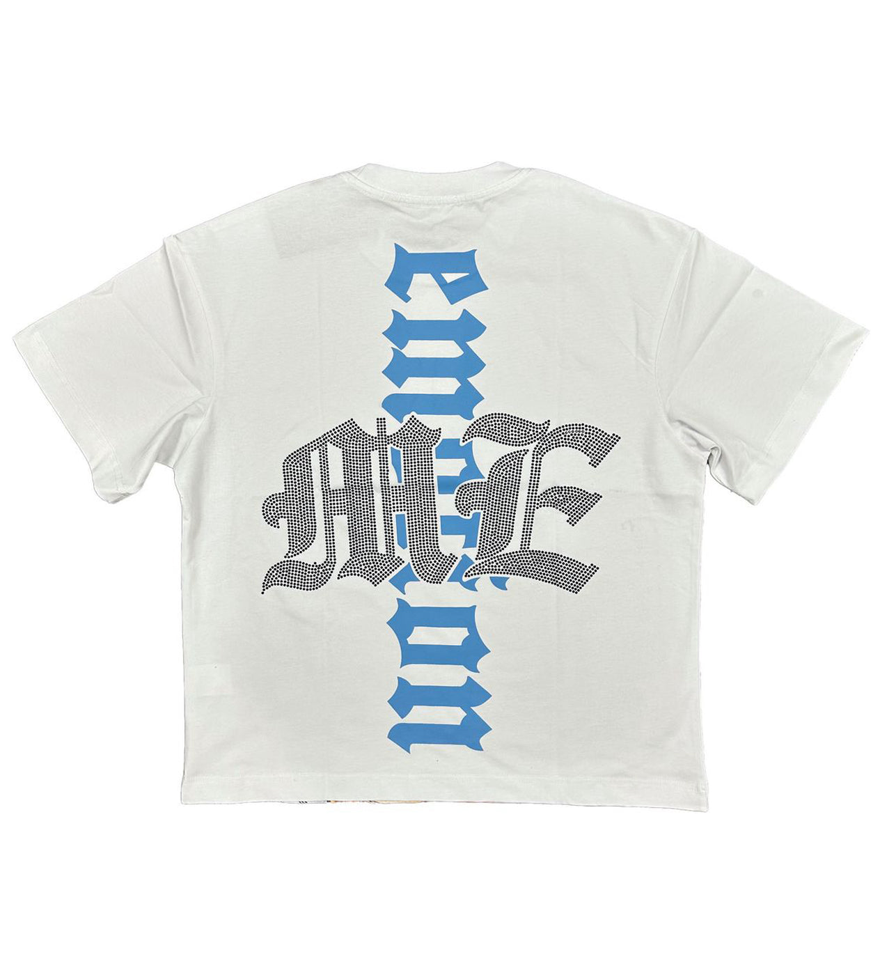 Mixed Emotions Angel Rhinestone Tee White