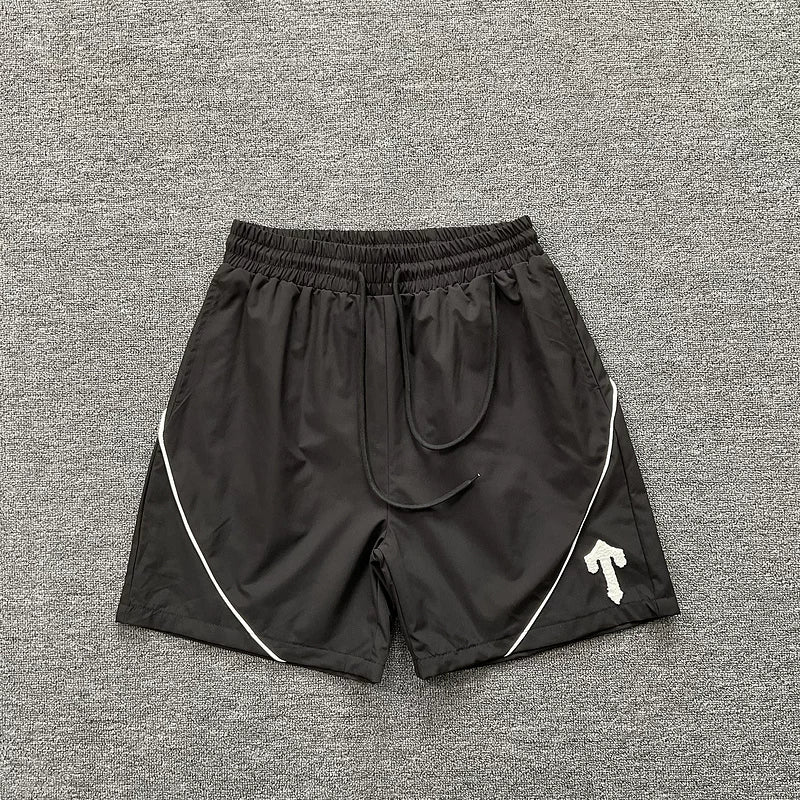 Trapstar Sporty Casual Letter Print Training Compression Dry Beach Shorts