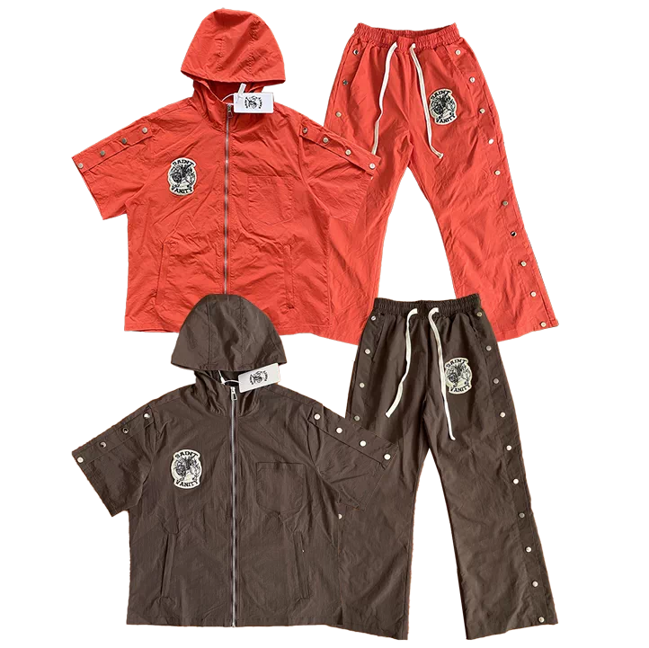 SAINT VANITY Embroidered Casual Sports Zipper Set