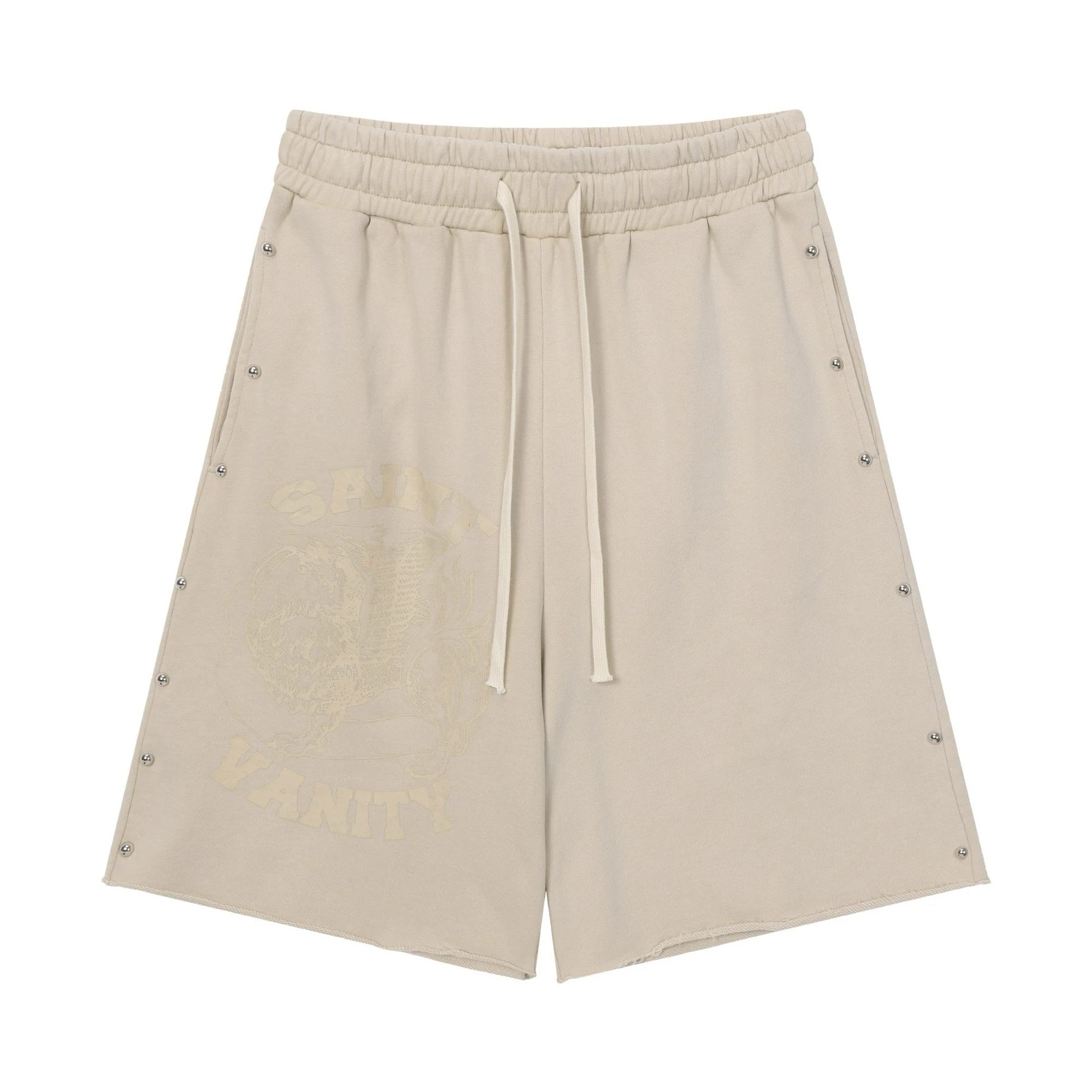 SAINT VANITY Washed Water Drilling Shorts, Five-Piece Set