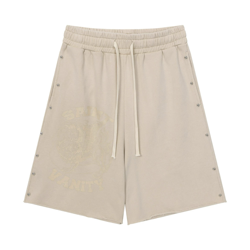 SAINT VANITY Washed Water Drilling Shorts, Five-Piece Set