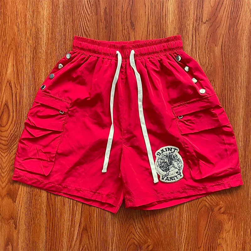 SAINT VANITY ins same style rivet casual sports shorts jacket set