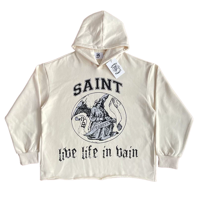 SAINT VANITY  American-style casual hooded loose-fitting hoodie