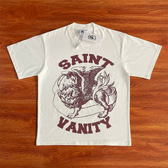 SAINT VANITY休闲短袖T恤 2024秋季ins风字母印花圆领设计 (2)