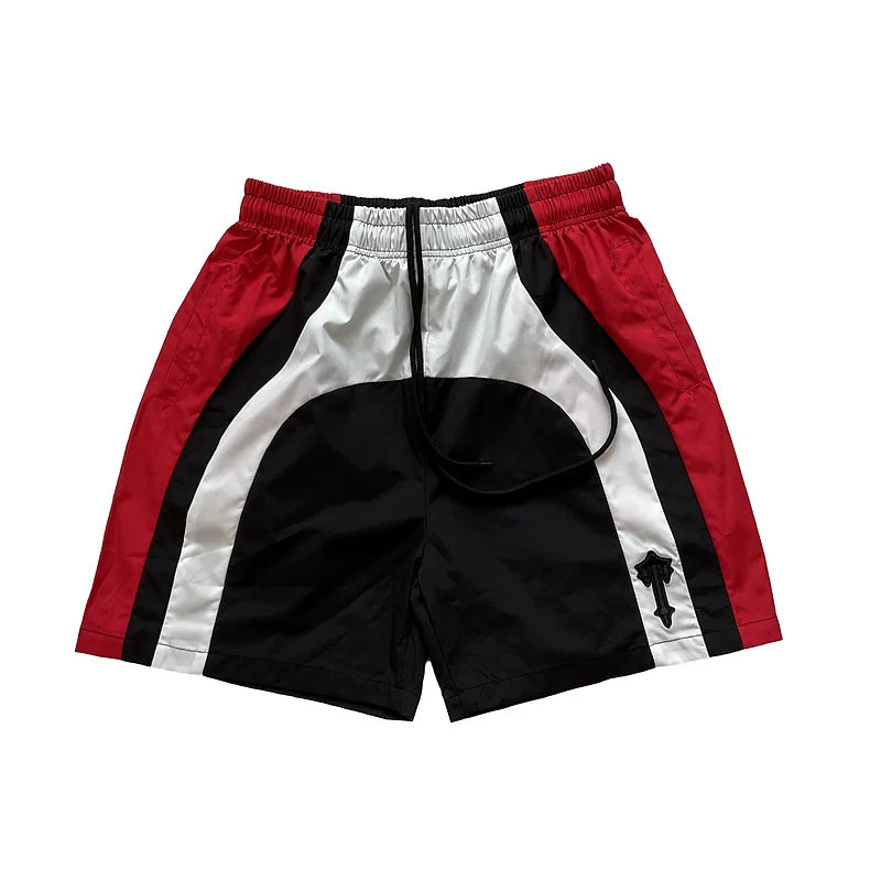 Trapstar Sporty Casual Color-Contrast Quick-Dry Shorts