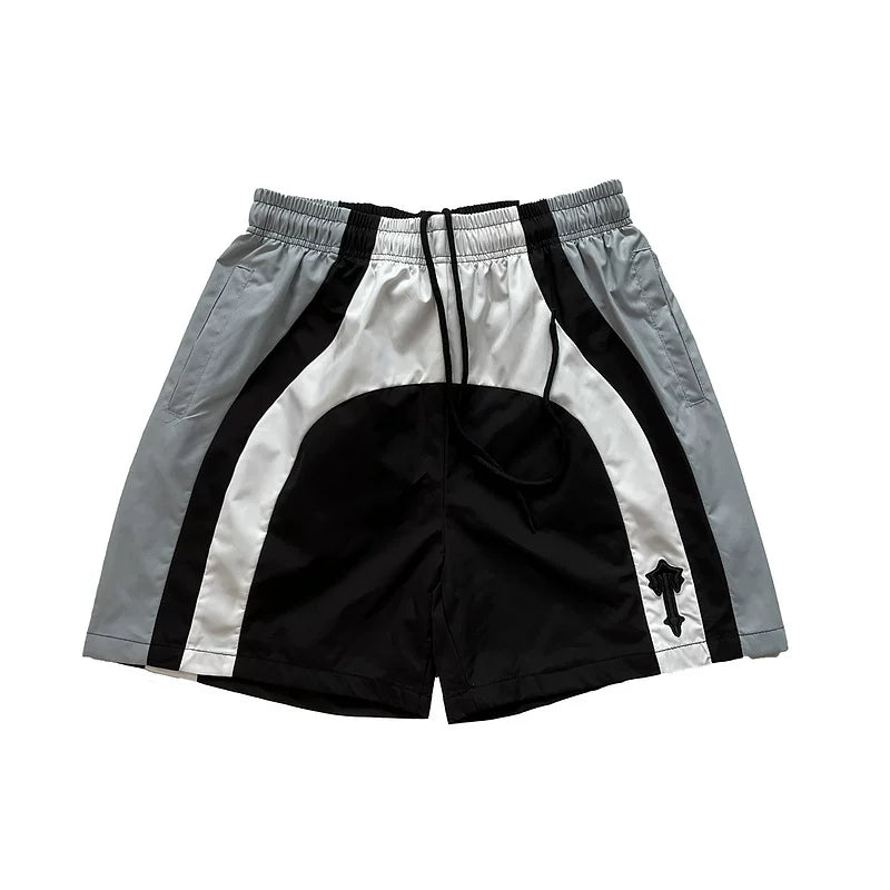 Trapstar Sporty Casual Color-Contrast Quick-Dry Shorts