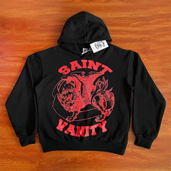 SAINT VANITY Printed Logo Casual Sweatshirt and Pants Set