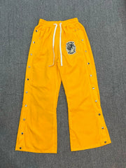 SAINT VANITY sporty casual straight-leg button-down pants