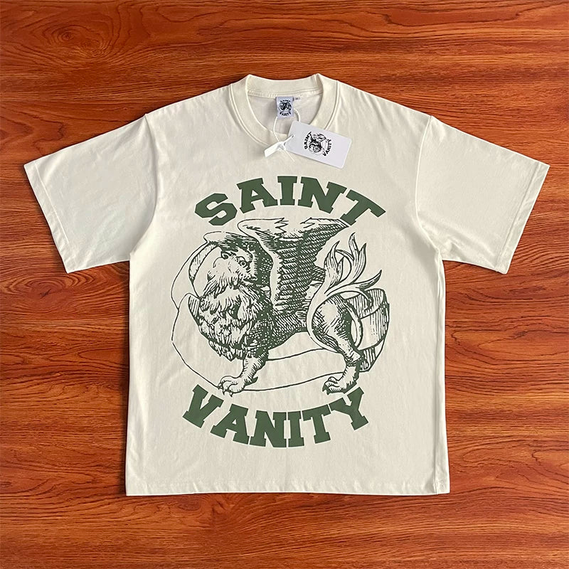 SAINT VANITY休闲短袖T恤 2024秋季ins风字母印花圆领设计 (3)