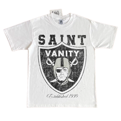 SAINT VANITY Vintage Fashion Print Casual Pure Cotton Short-Sleeved T-shirt