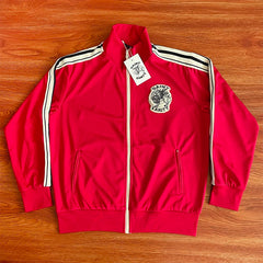 SAINT VANITY Embroidered Stripe Sports Style Casual Zipper Jacket Pants Set