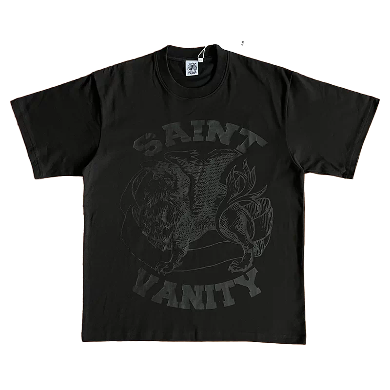 SAINT VANITY ins Same Style Letter Printed Casual Short Sleeve T-shirt