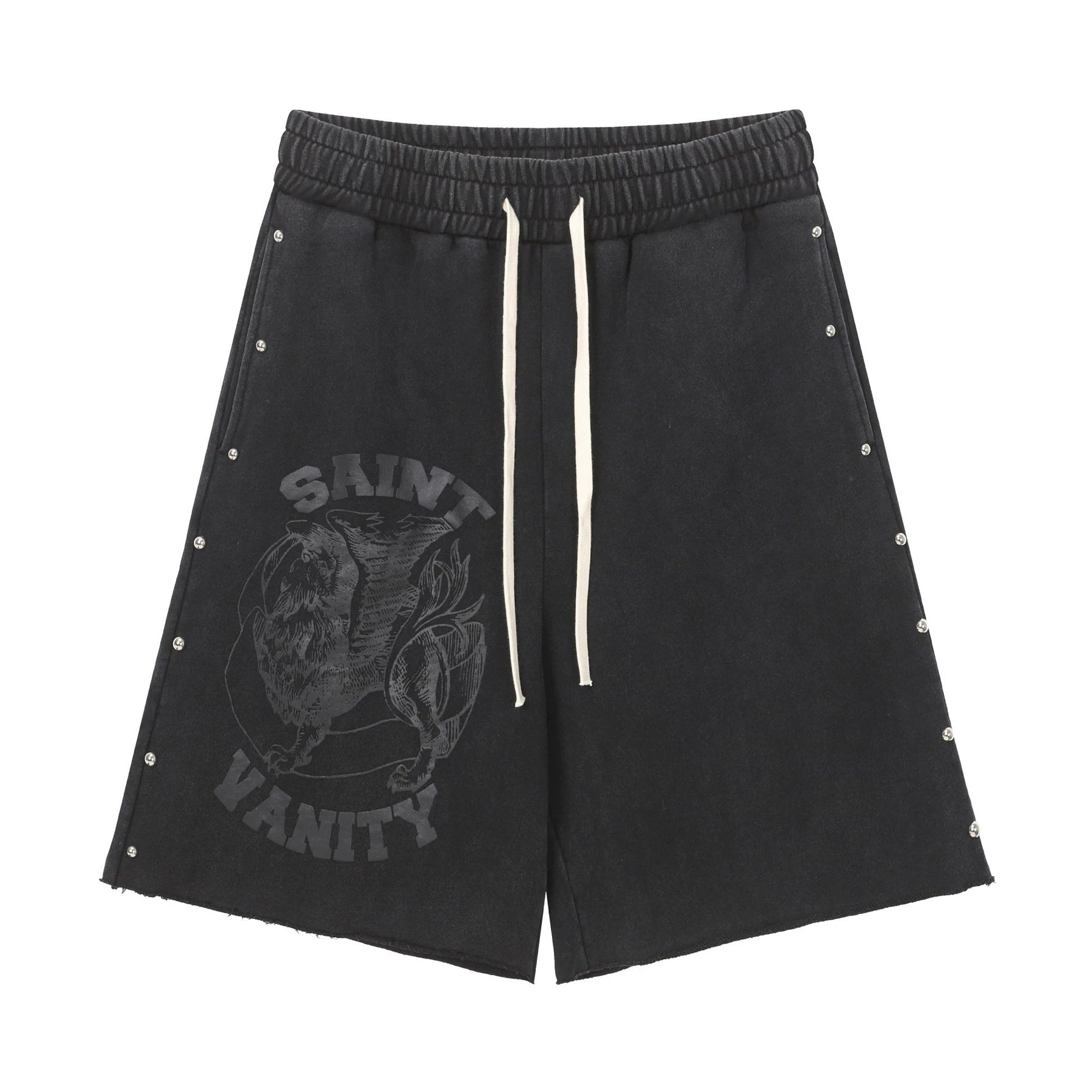SAINT VANITY Washed Water Drilling Shorts, Five-Piece Set