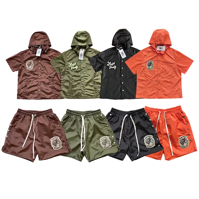 SAINT VANITY Embroidered Casual Sports Set