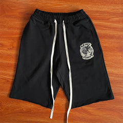 SAINT VANITY Zip Up Hoodie Zipper Embroidery Hoodie Shorts Set